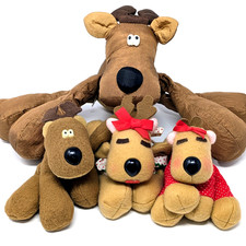 Vtg Rodney Rhonda Ramona Reindeer Hallmark Christmas Plush Lot Nylon Rodney
