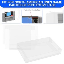 5-50x Protector Case Storage Box Display For Nintendo SNES Cartridge Video Game