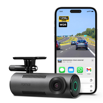 Dash Cam M310 1296P QHD Built in WiFi Smart Dash Camera for Cars 130° Wide-An...