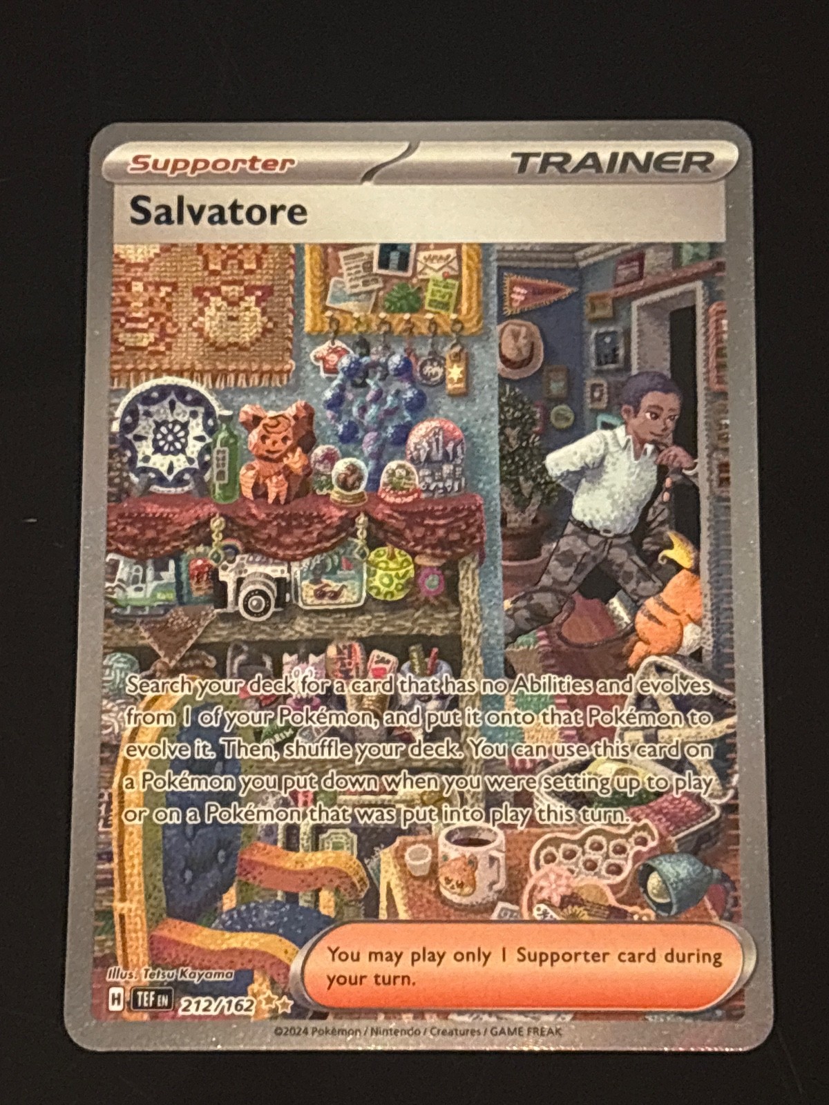 Salvatore ⭐️ 212/162 Holo Special Illustration Rare Temporal Forces Pokemon NM