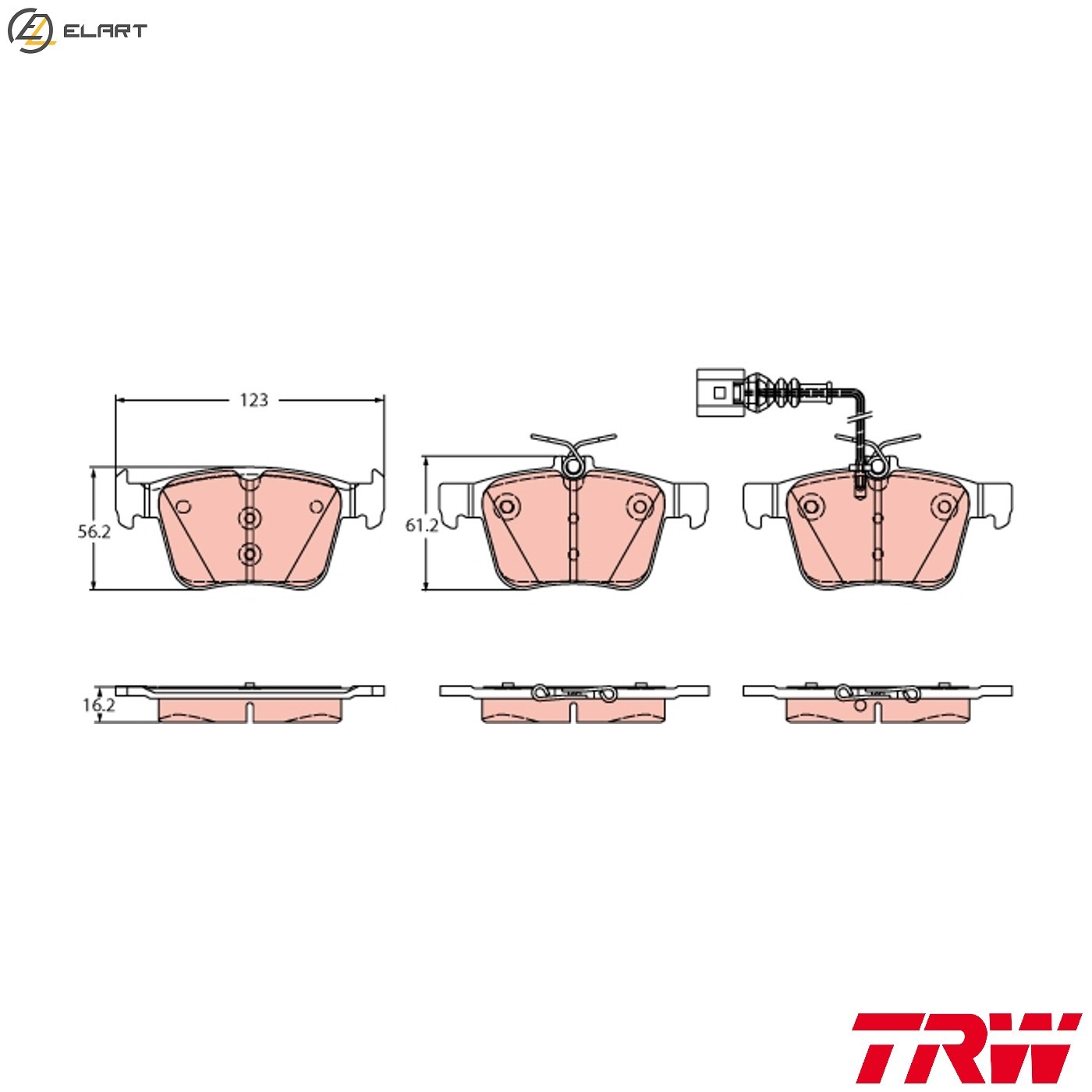 BRAKE PAD SET DISC BRAKE GDB2358 FOR AUDI TT/Roadster Q3/Sportback A3 2.5L 5cyl