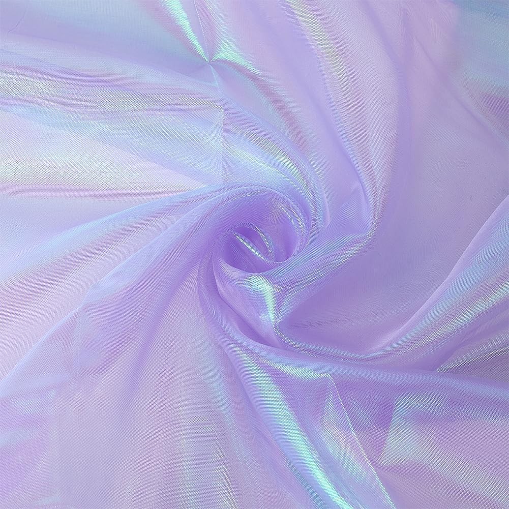 Tissu en organza anti froissement voile polyester 3m de large pour voilage sans pli