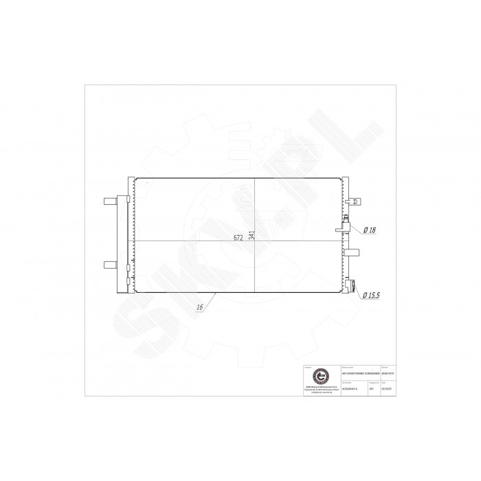 Condenseur de clim 8KD260401C pour Audi A4 A5 Q5 de haute précision