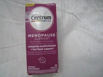 Centrum Menopause Support Multivitamin 30 Tablets New Sealed 06/2026 rough box