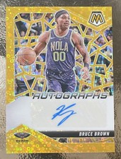 2024-25 Mosaic Bruce Brown Gold Disco Fast Break Autograph Card #’d 02/10