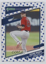 2021 Panini Donruss Variation Independence Day Shane Bieber (Forest City) 1fa0