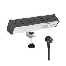 Tecmojo Desk Clamp Power Strip 5 Outlet with 2 USB A and 4 USB C Po... Fast Ship