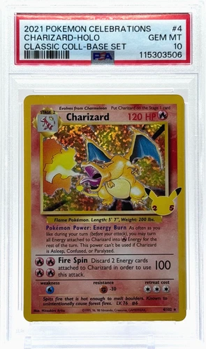 Pokemon Charizard Celebrations 4/102 Classic Collection PSA 10 Gem Mint
