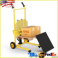 Hydraulic Material Lift 440lbs Capacity Pallet Truck Dolly Lift Table Fork Lift