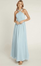 NWT Azazie Jacey Mist A-Line Pleated Chiffon Bridesmaid Dress, Size A0