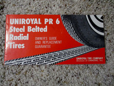 1974 Cadillac Factory Gm Original Uniroyal Pr 6 Warranty Brochure Part 9590125