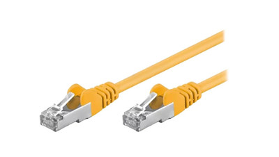 F/UTP5-CCA-075YL Patch cord F/UTP 5e linka CCA PVC żółty 7,5m 26AWG