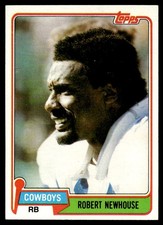 1981 Topps ROBERT NEWHOUSE #71 Dallas Cowboys