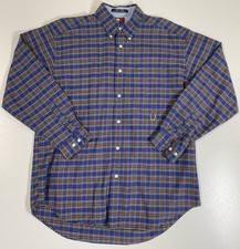 Vintage Tommy Hilfiger Button Down Shirt Sz M/L Plaid Checkered Preppy 90s