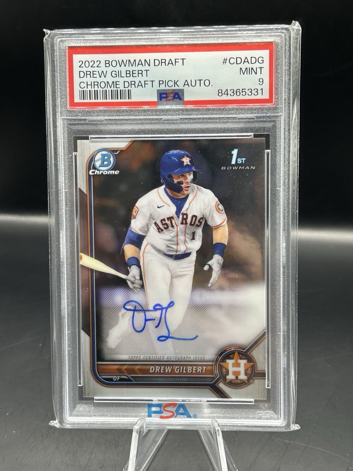 Drew Gilbert 2022 Bowman Draft Chrome 1st Auto #CDA-DG PSA 9 SF Giants Rookie