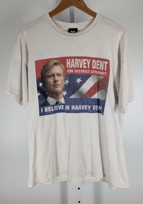 The Dark Knight T-Shirt Harvey Dent Campaign 2008 Movie Promo Thrashed Y2K Art