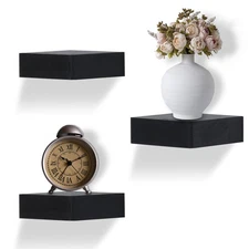 Small Floating Shelf,Set of 3 Display Ledges for Wall,Mini Shelves,Rustic Woo...