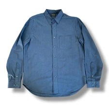 Flint & Tinder Texas-Made Oxford Button Down Men’s Large Grey L/S USA Made