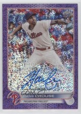 2022 Topps Chrome Rookie Purple Speckle Refractor 128/299 Hans Crouse Auto 0m7x