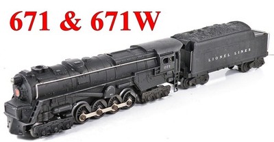Lionel PW 671 & 671W Tender /8/ 1947-49