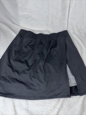 ZELOS Active Skort Black Heather Gray Medium Golf Tennis Athleisure Lightweight