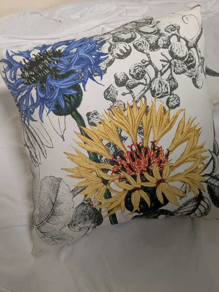 Juego de 2 almohadas de tiro umbral 16x16 tema botánico Foto 3 de 4