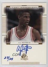 2000-01 SP Top Prospects First Impressions Gold 23/25 AJ Guyton #AJ Auto 3c7