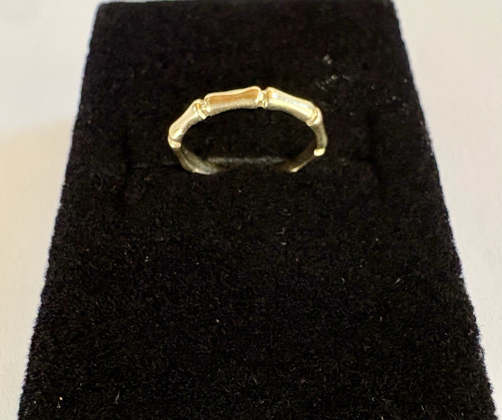 14k Solid Yellow Gold Bamboo Design Stack Ring 1.… - image 10