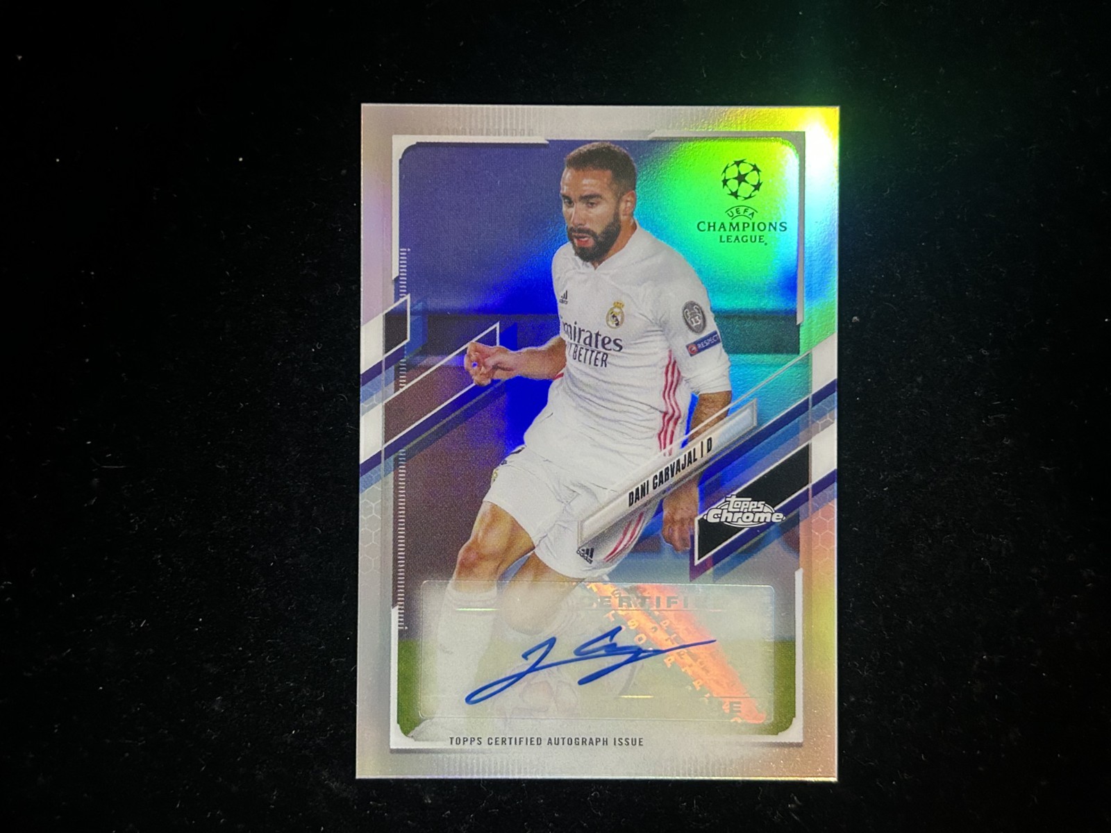 2020-21 Topps Chrome Dani Carvajal Refractor Auto Real Madrid