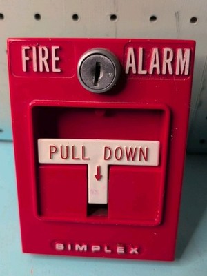 Simplex 4251-20 Conventional Fire Alarm Pull Station - No Key - Used - #12