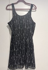 H&M Women s Black Neck Dress Summer Size 14