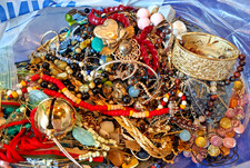 8 Pounds Vintage to Now Junk Jewelry Craft Broken Repair Lot Parts Pieces