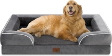 XL Dog Bed with Bolster Removable Cover Waterproof Orthopedic Foam Dog Beds Sofa