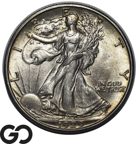1929-D Walking Liberty Half Dollar, Solid Gem BU++ Better Date