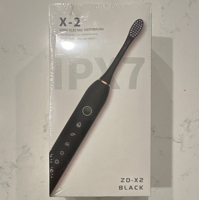 X-2 Sonic Electric Toothbrush 6 Speeds Fast Charge Waterproof ZD-X2 Black & Pink
