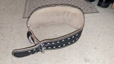 Harbinger 6" Padded Leather Belt Weight Lifting
