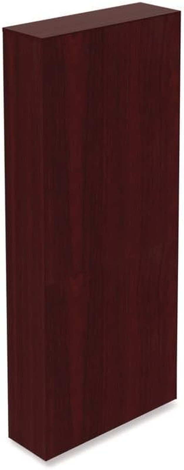 Stylish Mahogany Corner Bookcase - 7 Shelves, 35.63"W x 11.81"D x 83.86"H