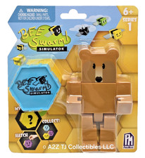 Bee Swarm Simulator Brown Bear Figure Pack with Mystery Bee  Honeycomb BNOC