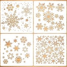 Large Christmas Snowflake Stencil Template,Reusable Plastic Painting DIY Craf...