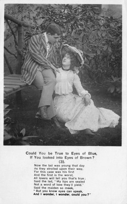 BAMFORTH EDWARDIANISCHES LIED POSTKARTE FOTOGRAFISCH KÖNNTEST DU WAHR SEIN NR. 3 GD GD +