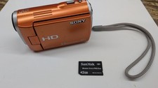 Sony Webbie HD MHS-CM1- 5X Zoom Camcorder Digital Video Tested w/ 2gig mem card