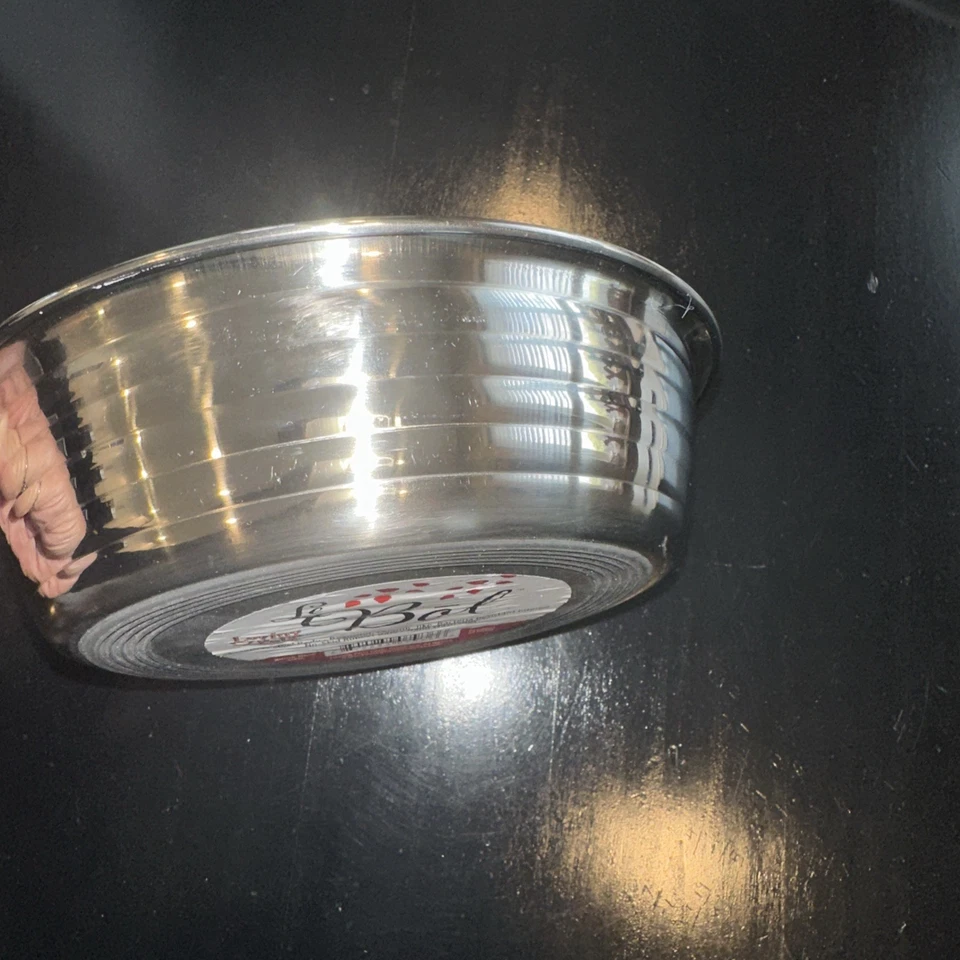 "Cuenco de cerámica Pet Paw para gatos y perros, acabado azul sena 7"" X 2"""  Foto 3 de 4