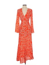 Rixo London Women Orange Cocktail Dress XXS