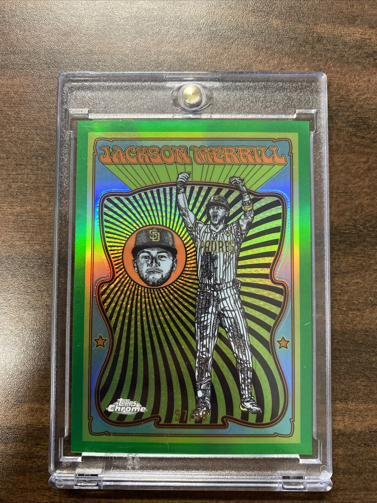 2025 Topps Chrome Jackson Merrill Ultra Violet All Stars #UV-7 Green /99