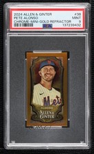 2024 Allen & Ginter Chrome Mini Gold Refractor 11/50 Pete Alonso PSA 9 MINT 1da