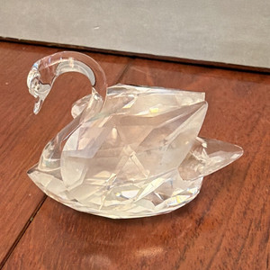 Swarovski Crystal Swan Figurine Collectible Bird Crystal Glass Decor