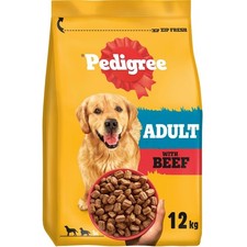 12 kg Pedigree Complete Adult Dry Dog Food Beef and Vegetables Dog Biscuits