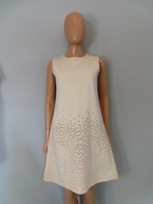 Christian Dior Ivory Wool Blend Sleeveless Dress Size F 40/US 8