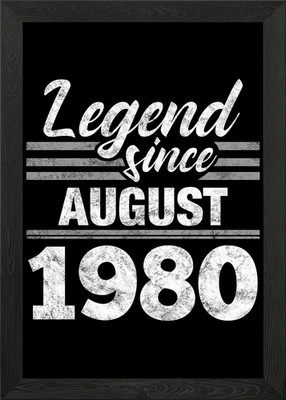 Legende seit August 1980 gerahmtes Wandbild Poster Leinwanddruck Bild