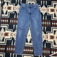 VTG Lee 80s Acid Wash Tapered Loose High Rise Mom Jeans Sz 16 Long Made In USA